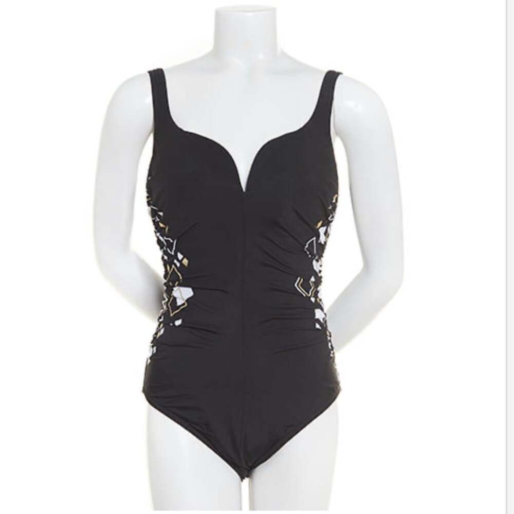 Miraclesuit Diamond Princess Temptress One Piece Swimsuit Size 16 NWT